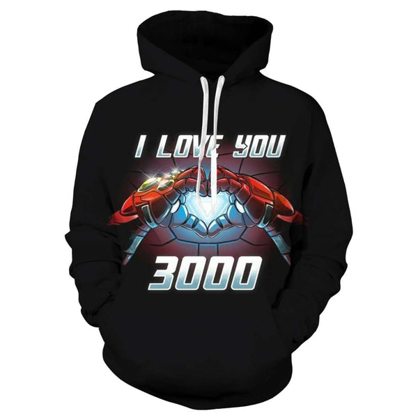 Tony Stark I Love You 3000 Hoodie Men The Avengers Iron Man Moive Costume Sweatshirt 2019 New Coat Casual Tops