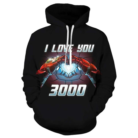 Tony Stark I Love You 3000 Hoodie Men The Avengers Iron Man Moive Costume Sweatshirt 2019 New Coat Casual Tops