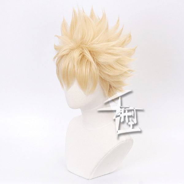 Cosplay Wig My Hero Academia Bakugou Katsuki Bakugo Short Linen Blonde Heat Resistant Baku no Hero Wig