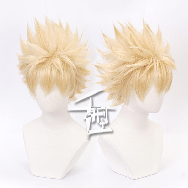 Cosplay Wig My Hero Academia Bakugou Katsuki Bakugo Short Linen Blonde Heat Resistant Baku no Hero Wig
