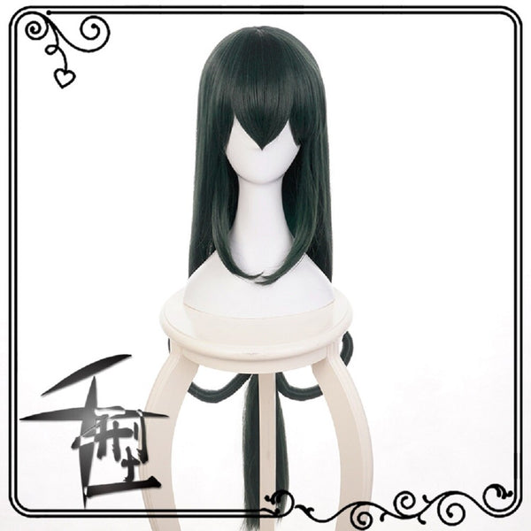 Boku no Hero Academia Tsuyu Asui Cosplay Wig My Hero Academia Women Long Green Synthetic Hair Halloween Party +Wig Cap