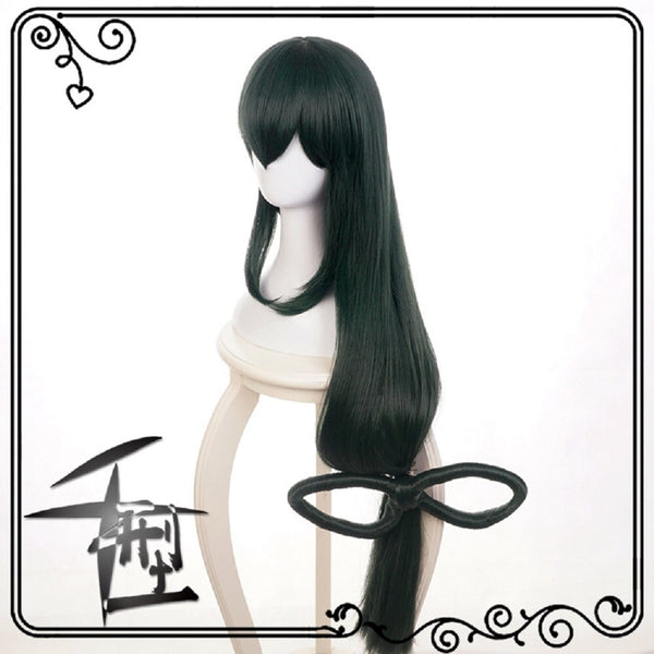Boku no Hero Academia Tsuyu Asui Cosplay Wig My Hero Academia Women Long Green Synthetic Hair Halloween Party +Wig Cap