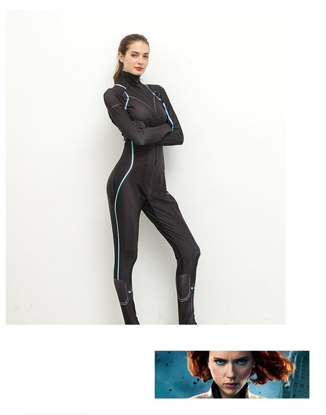 Avengers: Endgame Black Widow Natasha Romanoff Costume Jumpsuit Zentai Tights Adult Women Cosplay Costume Superhero