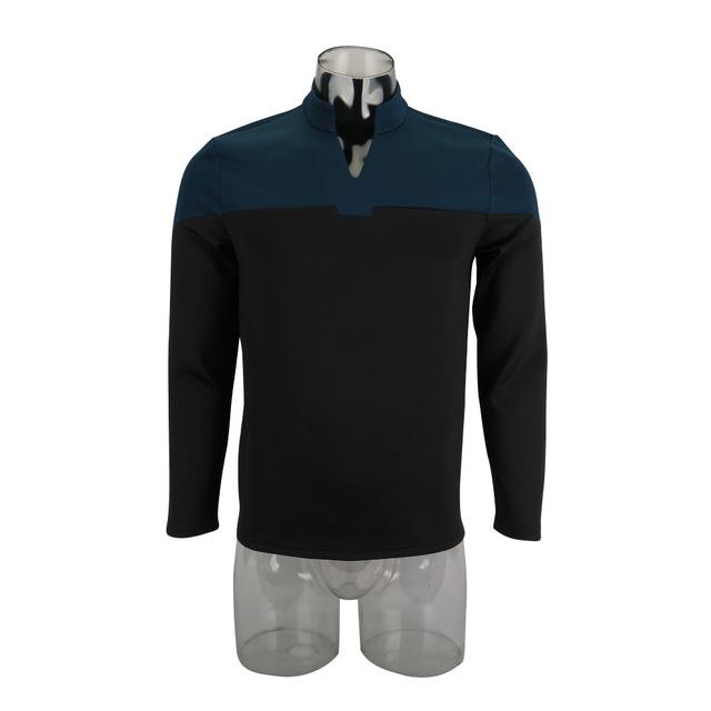 Cosermart Star Trek  Picard  Uniform New Engineering Blue Top Shirts Halloween Cosplay Costume