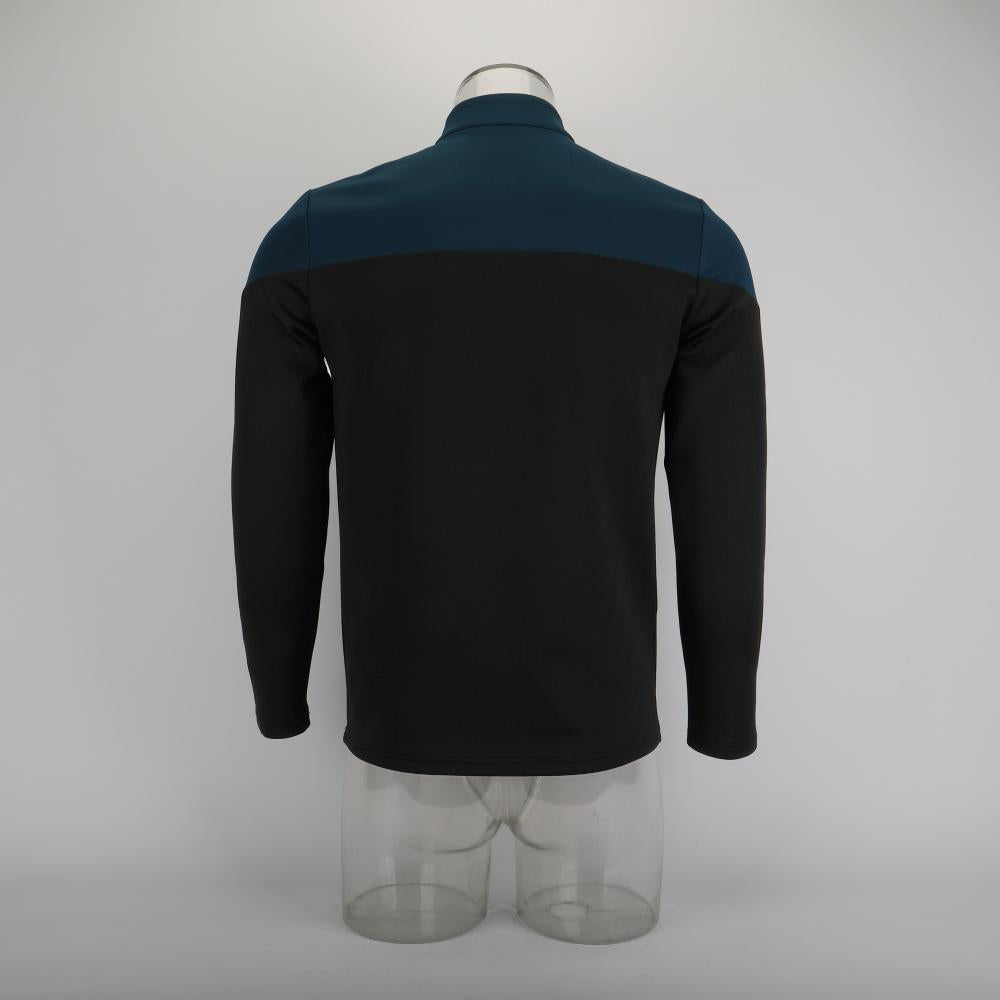 Cosermart Star Trek  Picard  Uniform New Engineering Blue Top Shirts Halloween Cosplay Costume