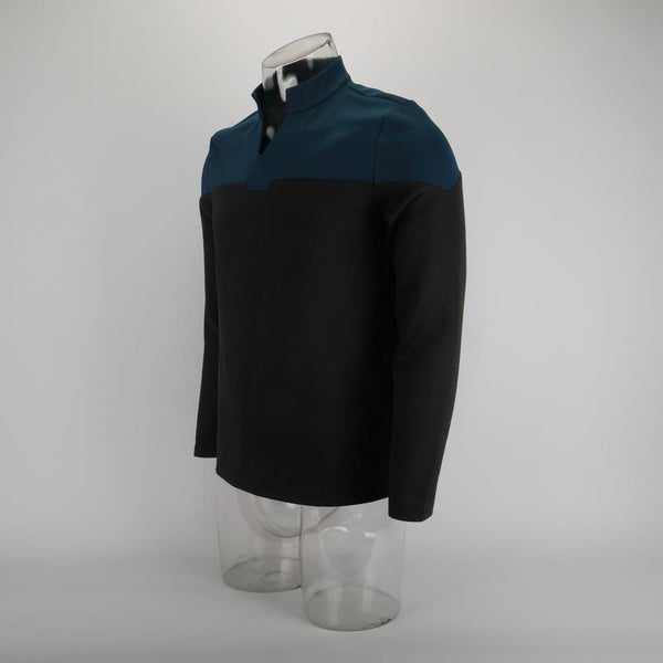 Cosermart Star Trek  Picard  Uniform New Engineering Blue Top Shirts Halloween Cosplay Costume