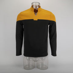 Cosermart Star Trek Picard  Uniform New Engineering Gold Top Shirts Halloween Cosplay Costume