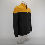 Cosermart Star Trek Picard  Uniform New Engineering Gold Top Shirts Halloween Cosplay Costume