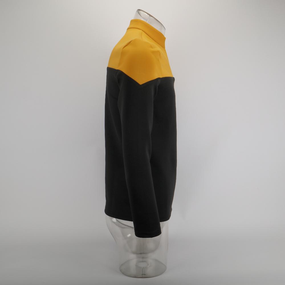 Cosermart Star Trek Picard  Uniform New Engineering Gold Top Shirts Halloween Cosplay Costume