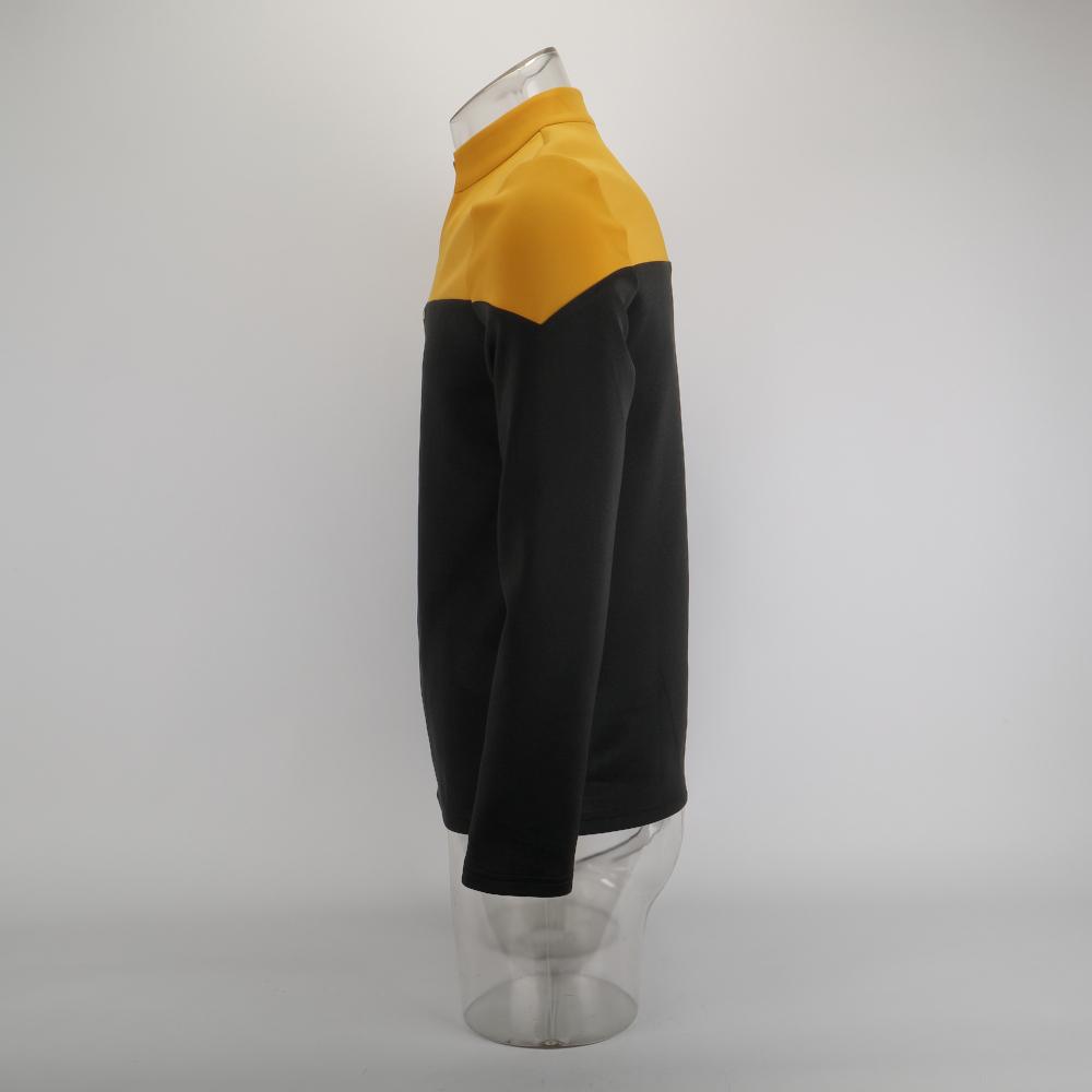 Cosermart Star Trek Picard  Uniform New Engineering Gold Top Shirts Halloween Cosplay Costume