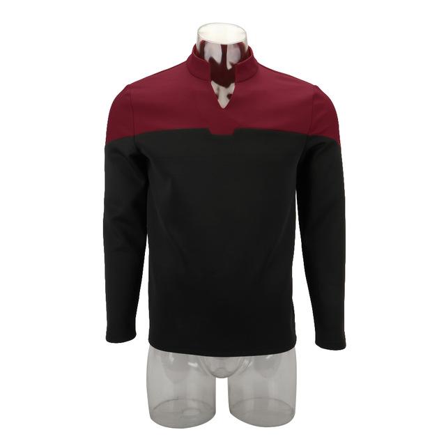 Cosermart Star Trek Picard Startfleet Uniform New Engineering Red Top Shirts Halloween Cosplay Costume