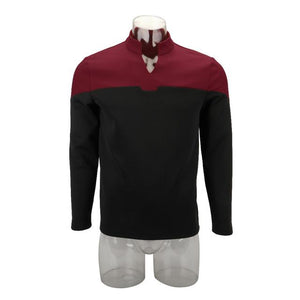 Cosermart Star Trek Picard Startfleet Uniform New Engineering Red Top Shirts Halloween Cosplay Costume