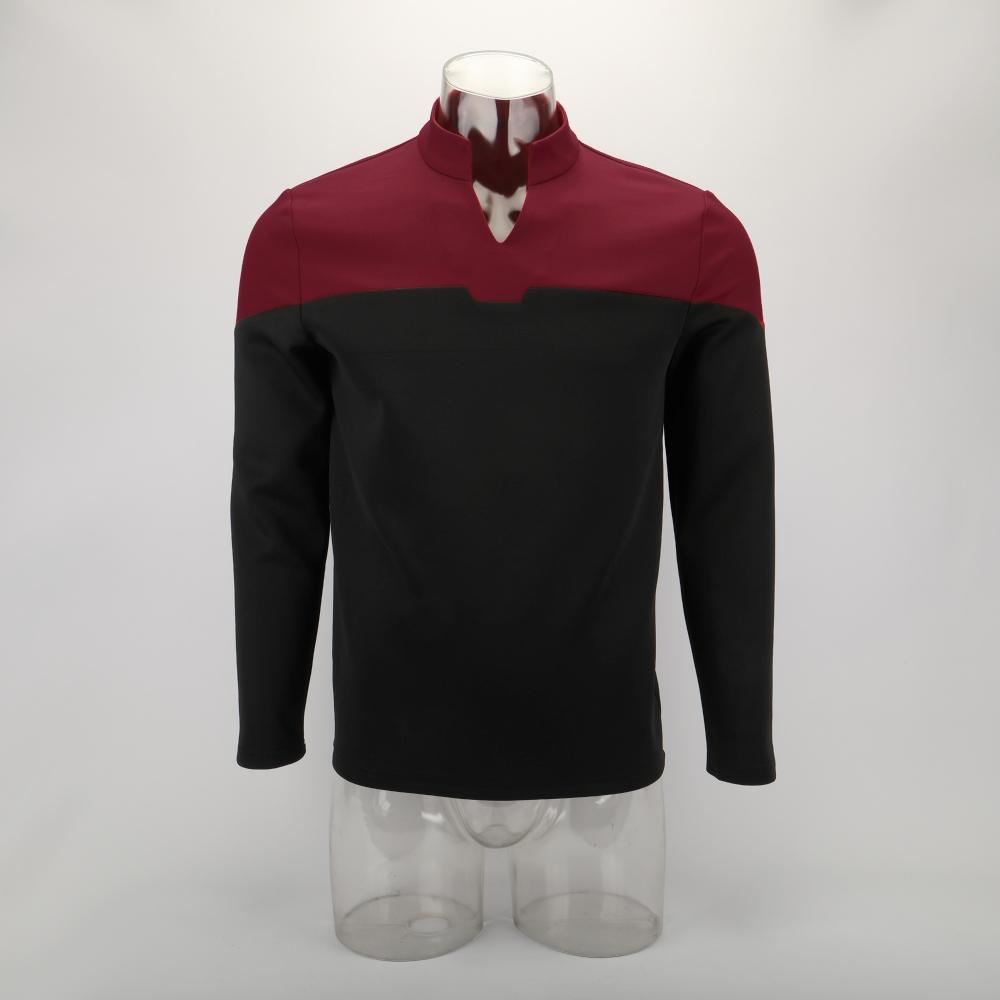 Cosermart Star Trek Picard Startfleet Uniform New Engineering Red Top Shirts Halloween Cosplay Costume