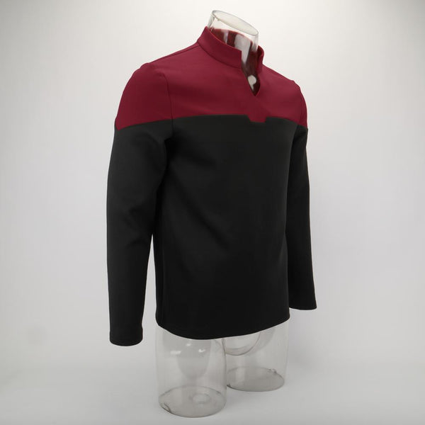 Cosermart Star Trek Picard Startfleet Uniform New Engineering Red Top Shirts Halloween Cosplay Costume