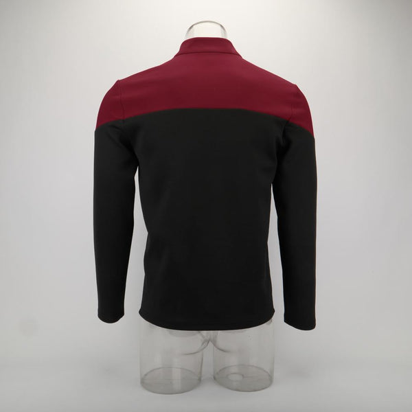 Cosermart Star Trek Picard Startfleet Uniform New Engineering Red Top Shirts Halloween Cosplay Costume