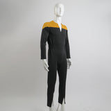 Cosermart Star Trek Deep Space Nine Commander Sisko Duty Uniform Jumpsuit Yellow Cosplay Costumes Halloween Party Prop