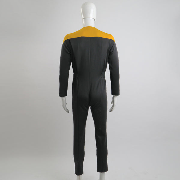 Cosermart Star Deep Space Nine Trek Commander Sisko Duty Uniform Jumpsuit Yellow Cosplay Costumes Halloween Party Prop