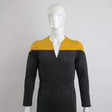 Cosermart Star Trek Deep Space Nine Commander Sisko Duty Uniform Jumpsuit Yellow Cosplay Costumes Halloween Party Prop