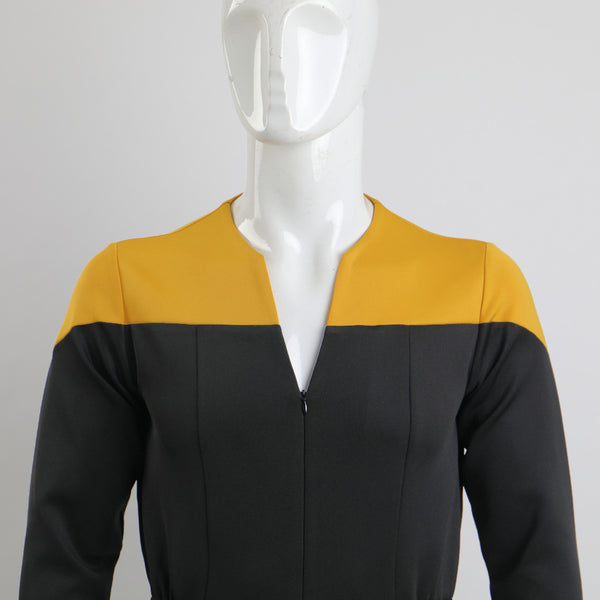 Cosermart Star Deep Space Nine Trek Commander Sisko Duty Uniform Jumpsuit Yellow Cosplay Costumes Halloween Party Prop