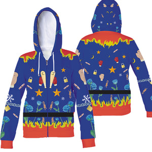 Birds of Prey Hoodie Cosplay Harley Quinn Margot Elise Robbie Cosplay Sweatshirt Jacket Coat