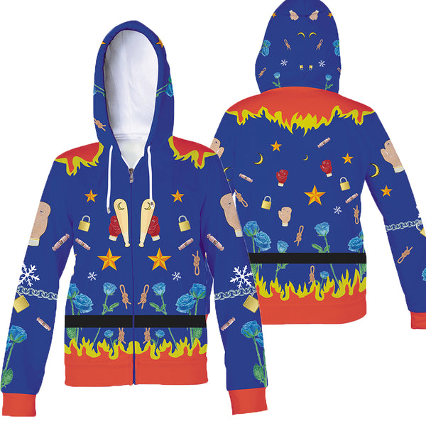 2020 Movie Birds of Prey Hoodie Cosplay Harley Quinn Margot Elise Robbie Cosplay Sweatshirt Jacket Coat