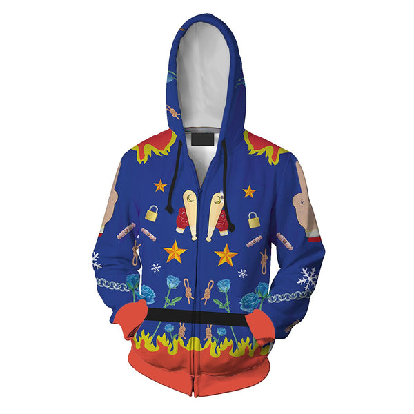 2020 Movie Birds of Prey Hoodie Cosplay Harley Quinn Margot Elise Robbie Cosplay Sweatshirt Jacket Coat
