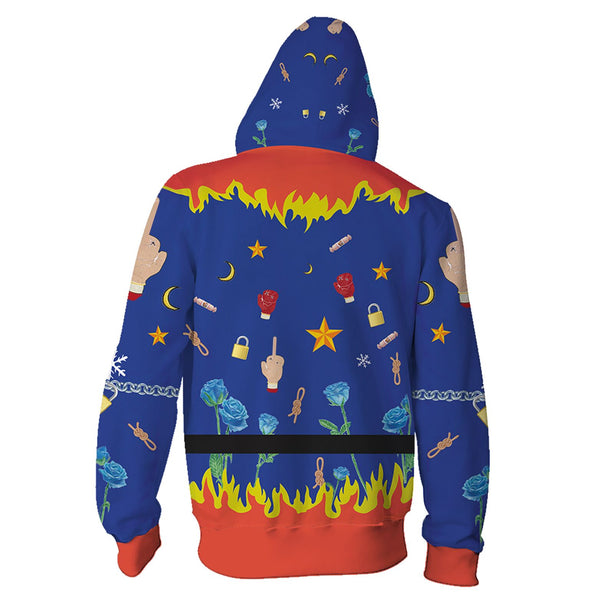 2020 Movie Birds of Prey Hoodie Cosplay Harley Quinn Margot Elise Robbie Cosplay Sweatshirt Jacket Coat