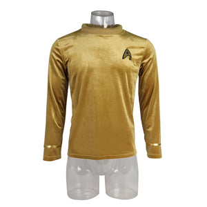 Cosermart Star Trek The Original Series TOS Captain Pike Kirk Top Shirt Cosplay Uniform Halloween Costumes Man Adult