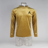 Cosermart Star Trek The Original Series TOS Captain Pike Kirk Top Shirt Cosplay Uniform Halloween Costumes Man Adult