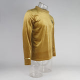 Cosermart Star Trek The Original Series TOS Captain Pike Kirk Top Shirt Cosplay Uniform Halloween Costumes Man Adult
