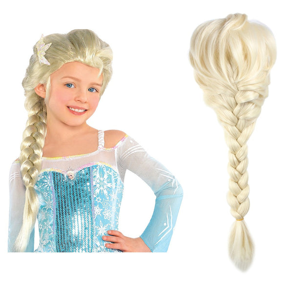 2019 Frozen Princess Elsa Anna Girl Wig Halloween Cosplay Hair