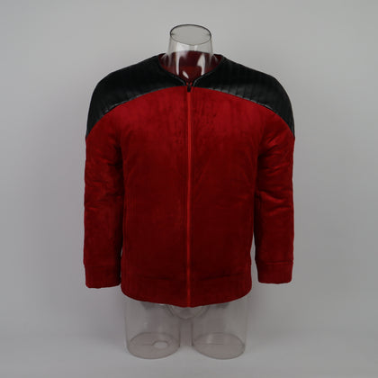 Cosermart Star Trek The Next Generation TNG Captain Picard Duty Uniform Jacket TNG Red Costume Halloween Cosplay Costume