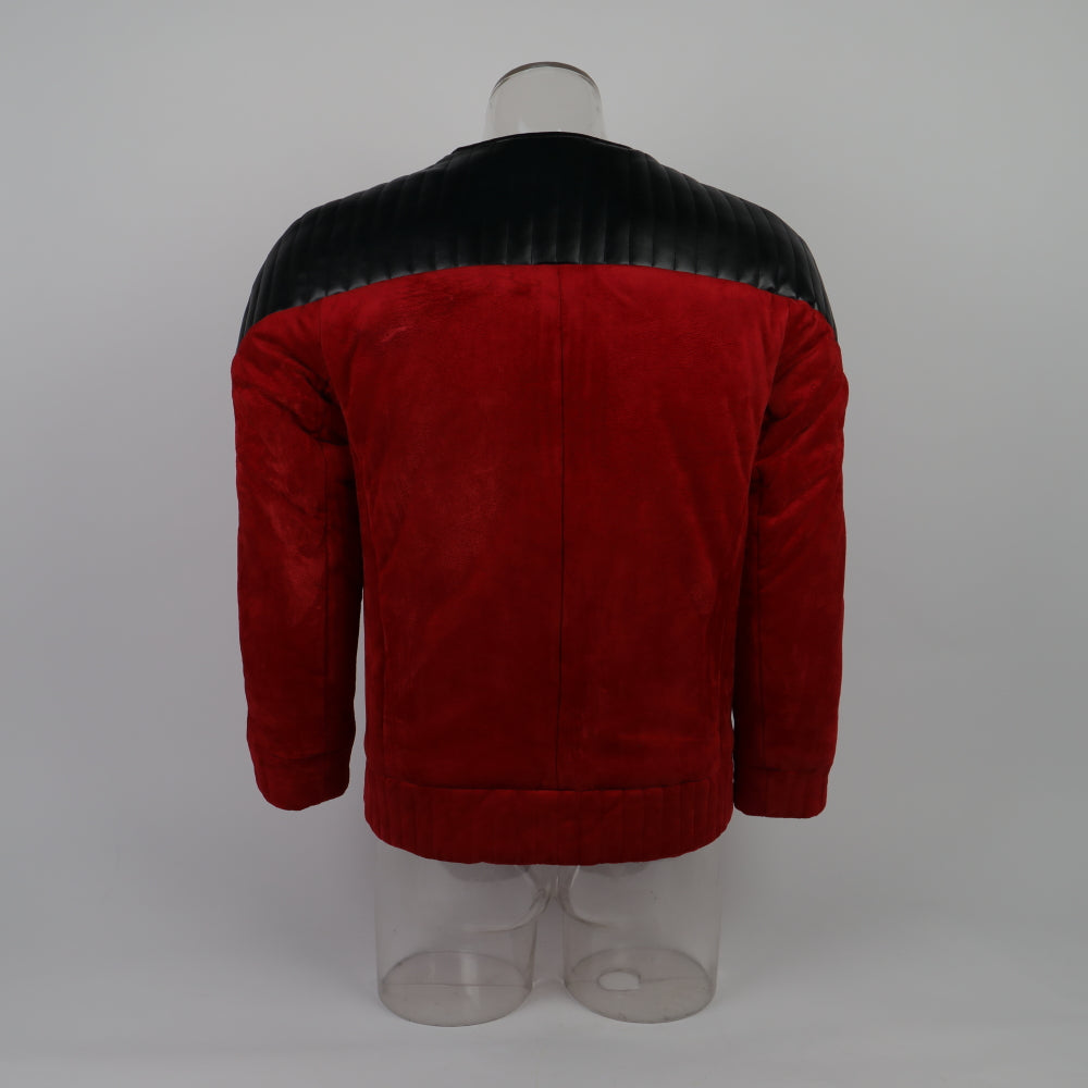 Cosermart Star Trek The Next Generation TNG Captain Picard Duty Uniform Jacket TNG Red Costume Halloween Cosplay Costume