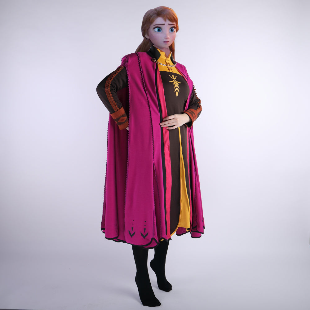 Snow Queen Anna Elsa Princess Cosplay Costume Outfit Full Set Halloween Costumes Fancy Dress