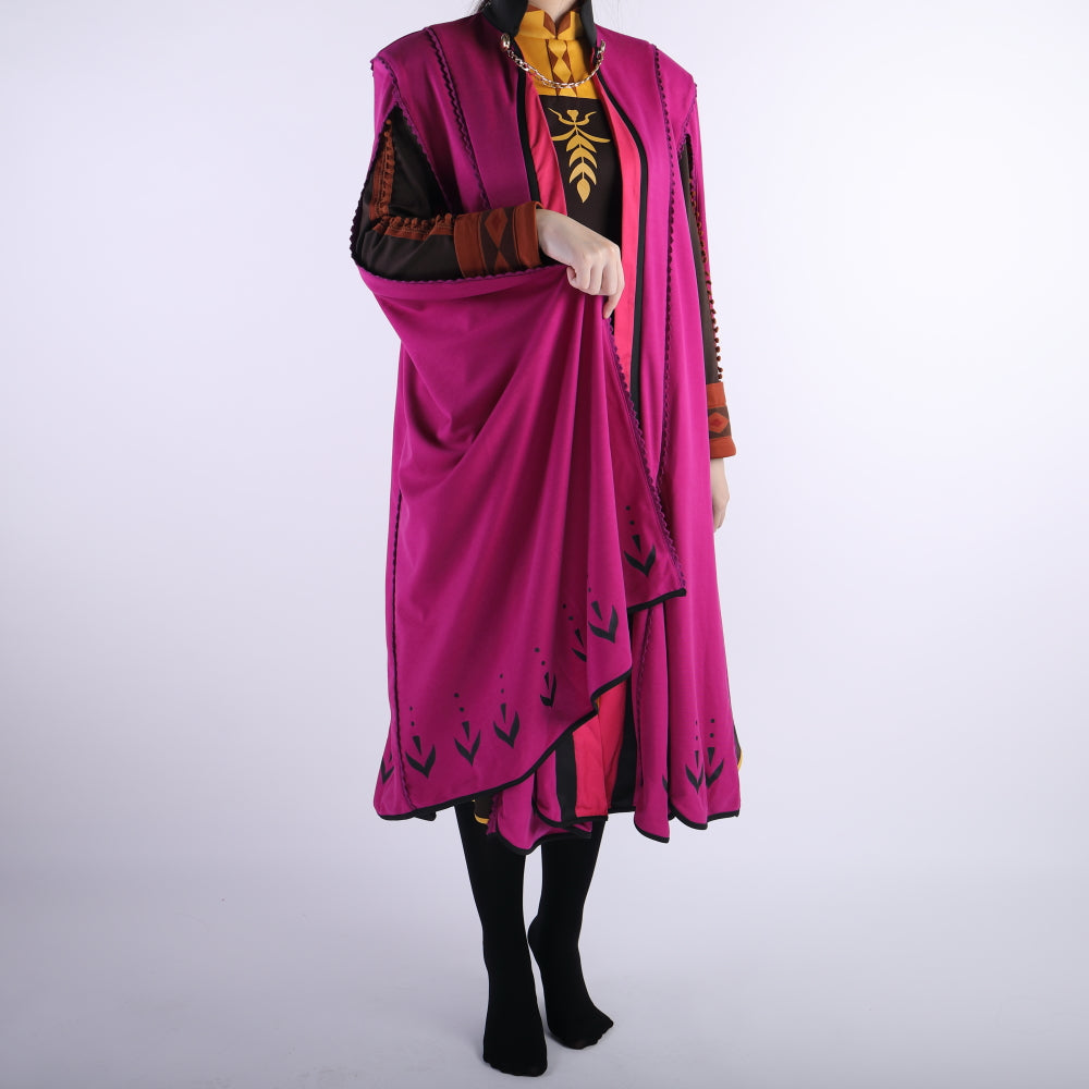 Snow Queen Anna Elsa Princess Cosplay Costume Outfit Full Set Halloween Costumes Fancy Dress