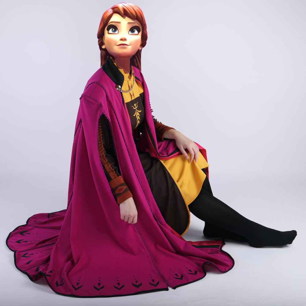 Snow Queen Anna Elsa Princess Cosplay Costume Outfit Full Set Halloween Costumes Fancy Dress