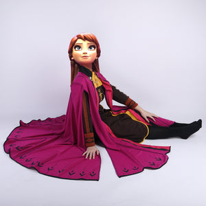 Snow Queen Anna Elsa Princess Cosplay Costume Outfit Full Set Halloween Costumes Fancy Dress