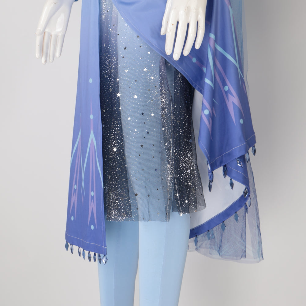 Snow Adult Elsa Dress Costume Halloween Cosplay Elsa Anna Costume Princess Ice Queen Elsa Outfit Full Set