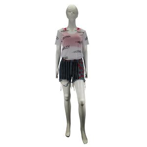 Birds of Prey Harley Quinn Suicide Squad Cosplay Costumes Vest Short Pants T-Shirt Woman Halloween Costume Party Prop