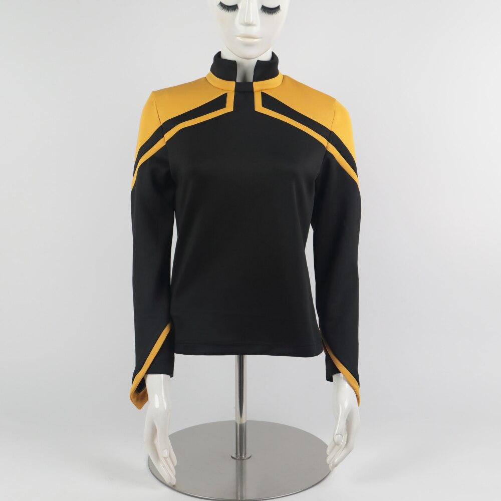 Cosermart Star Trek Picard  JL Uniform  Female Red Gold Blue Top Shirt Cosplay Costume Women Adult Coat Prop