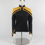 Cosermart Star Trek Picard  JL Uniform  Female Red Gold Blue Top Shirt Cosplay Costume Women Adult Coat Prop