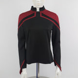 Cosermart Star Trek Picard  JL Uniform  Female Red Gold Blue Top Shirt Cosplay Costume Women Adult Coat Prop