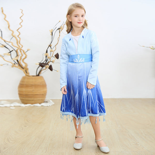 Frozen Princess Elsa Dress for Girls Clothing Wear Cosplay Elza Costume Halloween Christmas Party Gift Fancy 4-10y Baby Girl