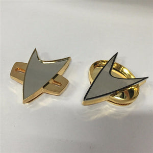 Star Trek TNG Next Genenation Badge Voyager Communicator Badge Pin Brooch  2 Badges