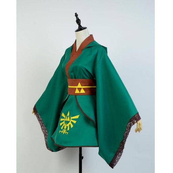 The Legend of Zelda Skyward Sword Female Link Cosplay Suit Outfit Dress Costume