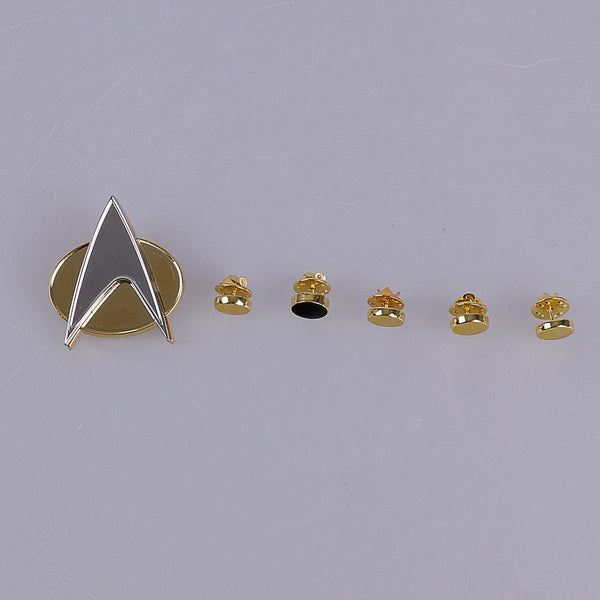 Star Trek TNG The Next Generation Metal Badges Pin&Rank Pip/Pips 6pcs Set Cosplay Prop