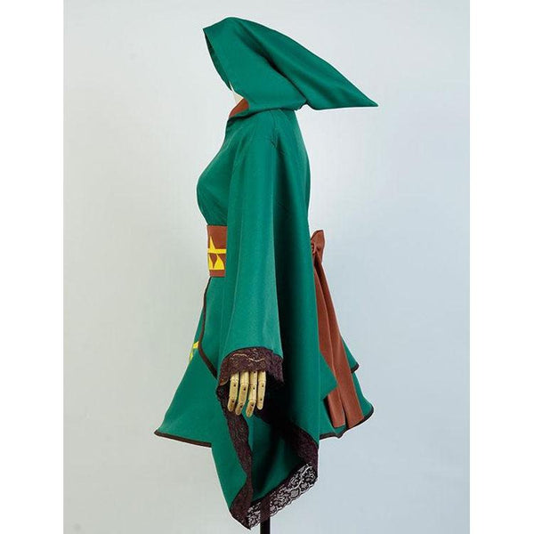 The Legend of Zelda Skyward Sword Female Link Cosplay Suit Outfit Dress Costume