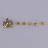 Star Trek TNG The Next Generation Metal Badges Pin&Rank Pip/Pips 6pcs Set Cosplay Prop