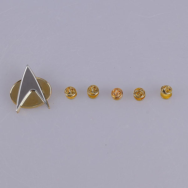 Star Trek TNG The Next Generation Metal Badges Pin&Rank Pip/Pips 6pcs Set Cosplay Prop
