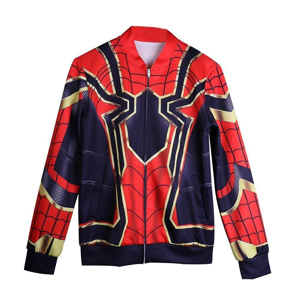 2018 Avengers Infinity War Spider-Man Cosplay Coat Baseball Jacket